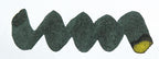 Wavy green line on a white background. Diamine Tempest fountain pen ink colour swatch.