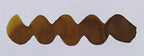 Wavy brown line on a white background. Diamine Tobacco Sunburst fountain pen ink colour swatch.