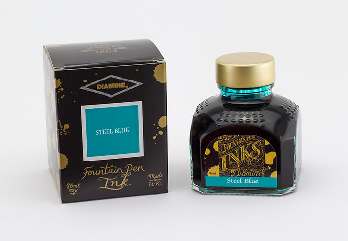 Diamine 80ml Fountain Pen Ink - Steel Blue