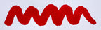 Wavy red line on a white background. Diamine Matador fountain pen ink colour swatch.