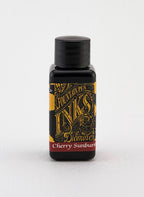 Diamine Cherry Sunburst fountain pen ink bottle and packaging on a white background.