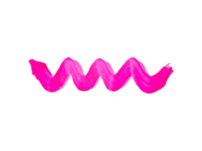 Wavy pink line on a white background. Diamine Hot Pink calligraphy and drawing ink colour swatch.
