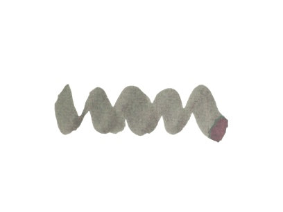Wavy grey line on a white background. Diamine Marley fountain pen ink colour swatch.