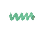 Wavy green line on a white background. Diamine Mint Twist fountain pen ink colour swatch.