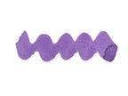 Wavy purple line on a white background. Diamine Passion Flower Forever Ink fountain pen ink colour swatch.