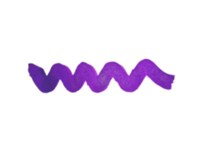 Wavy purple line on a white background. Diamine Purple calligraphy and drawing ink colour swatch.