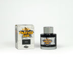 Diamine Raven Forever Ink fountain pen ink bottle and packaging on a white background.