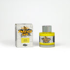 Diamine Solar Yellow Forever Ink fountain pen ink bottle and packaging on a white background.