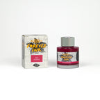 Diamine Hot Magenta Forever Ink fountain pen ink bottle and packaging on a white background.