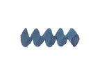 Wavy blue line on a white background. Diamine Snow Globe fountain pen ink colour swatch.