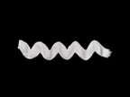 Wavy silver line on a black background. Diamine Silver calligraphy and drawing ink colour swatch.