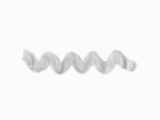 Wavy silver line on a white background. Diamine Silver calligraphy and drawing ink colour swatch.