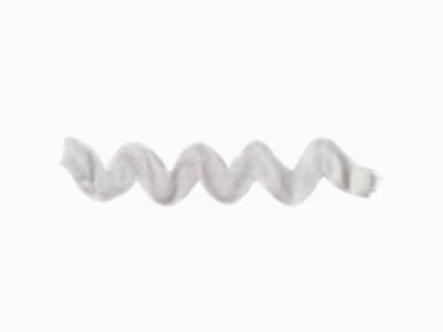 Wavy silver line on a white background. Diamine Silver calligraphy and drawing ink colour swatch.