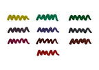 Colourful wavy lines of Diamine Fountain Pen Ink from the Music Gift Set on a white background.