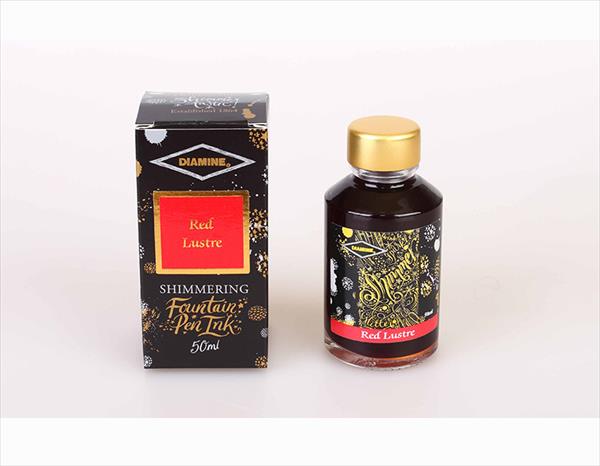 50ml Red Lustre fountain pen ink